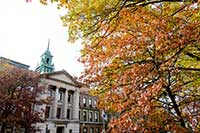 campus outside in the fall