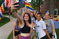 students taking a selfie