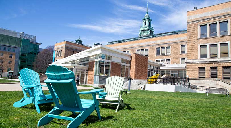 campus in the spring