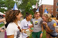 students laughing