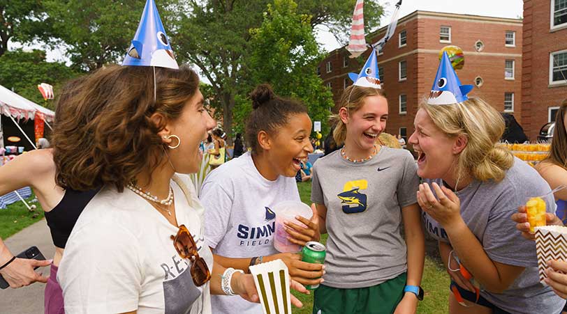 students laughing